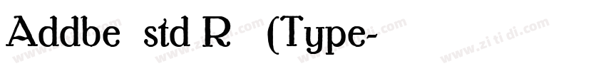 Addbe黑体std R 常规(Type字体转换